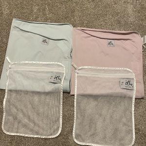 2 pack of Ollie swaddles- lavender and sky- with mesh laundry bags